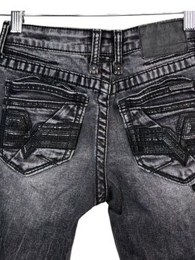 Salvage Chaos Boot Regular Black Distressed Boot Jeans Boys Size 12R